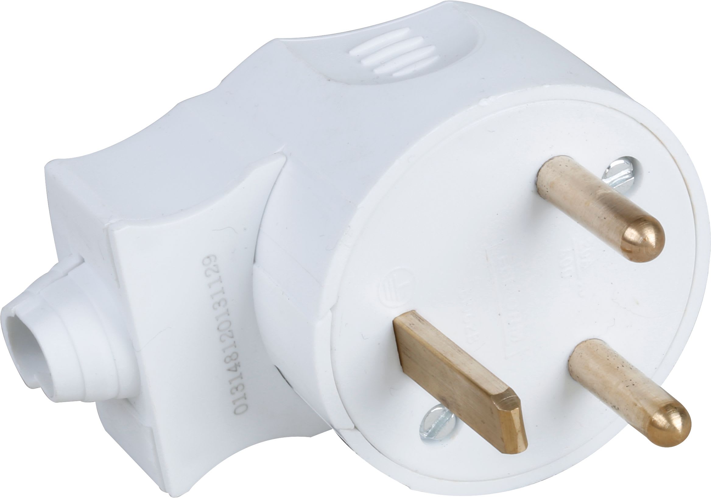 Eur Ohm - 20A male coudée 2P+T blanc