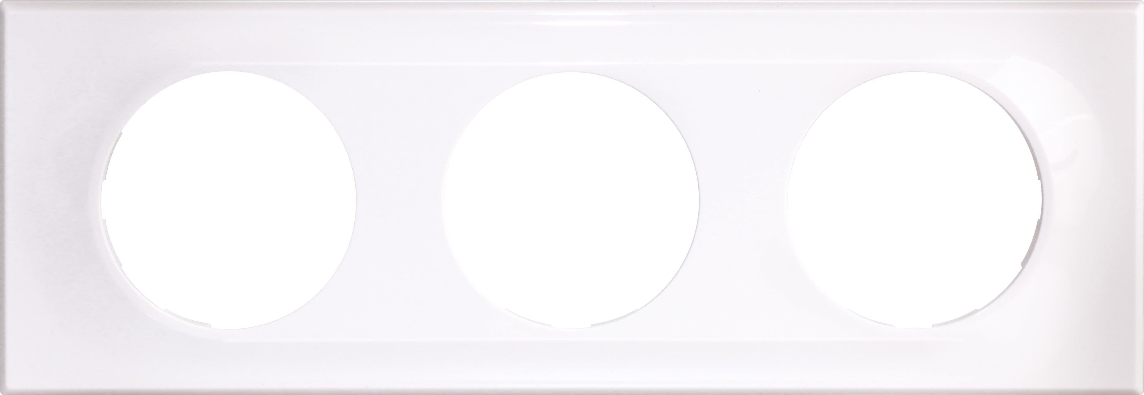 Eur Ohm - COMETE Plaque 3 positionstes Classic White