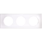 Eur Ohm - COMETE Plaque 3 positionstes Classic White