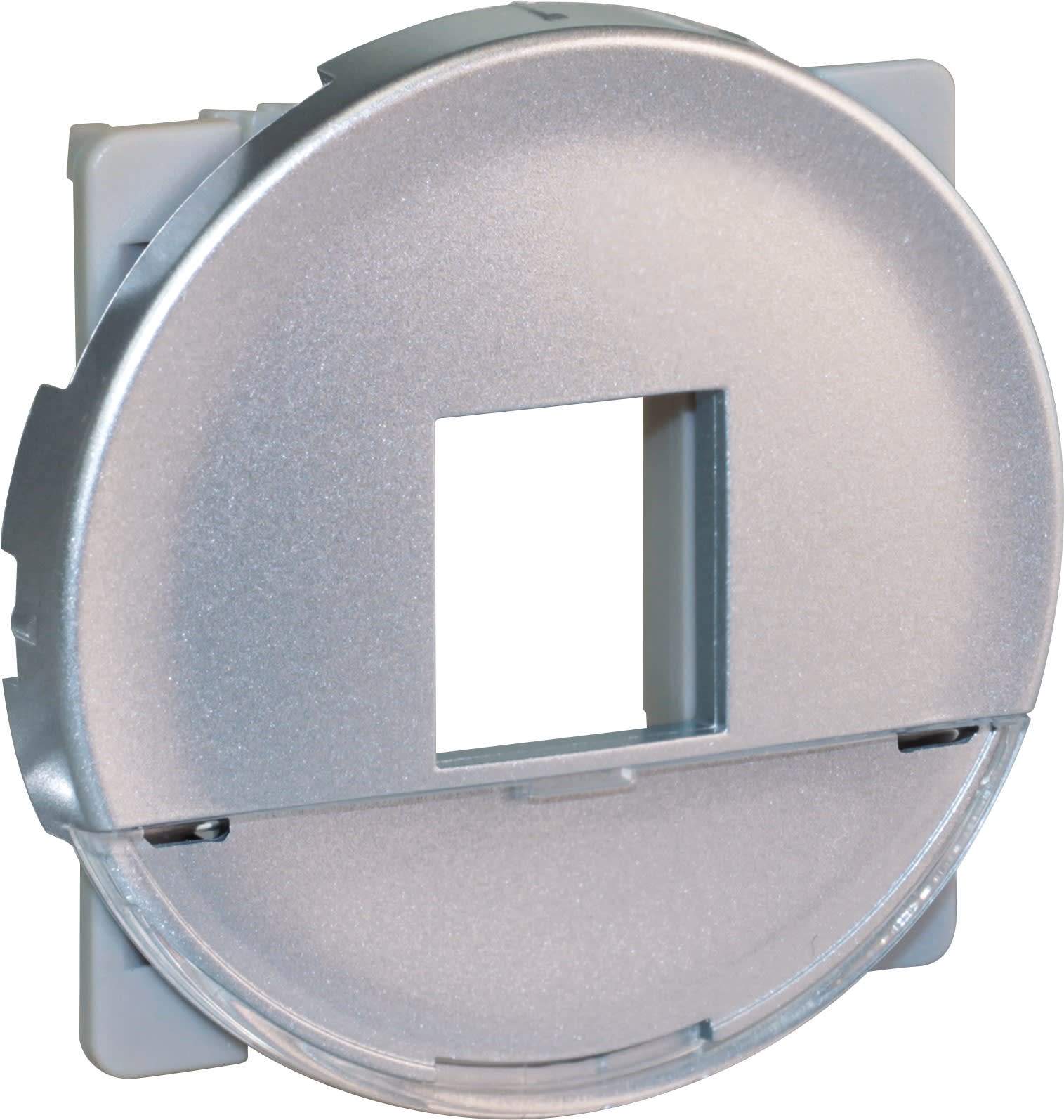 Eur Ohm - COMETE Plastron adaptateur noyaux RJ45 Keystone SILVER