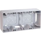 Eur Ohm - COMETE Cadre saillie 2 postes type B SILVER