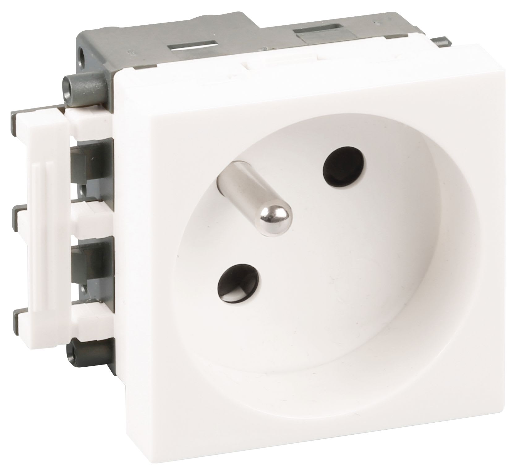 Eur Ohm - Prise 2P+T blanche complète