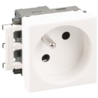 Eur Ohm - Prise 2P+T blanche complète