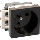 Eur Ohm - Prise 2P+T noire