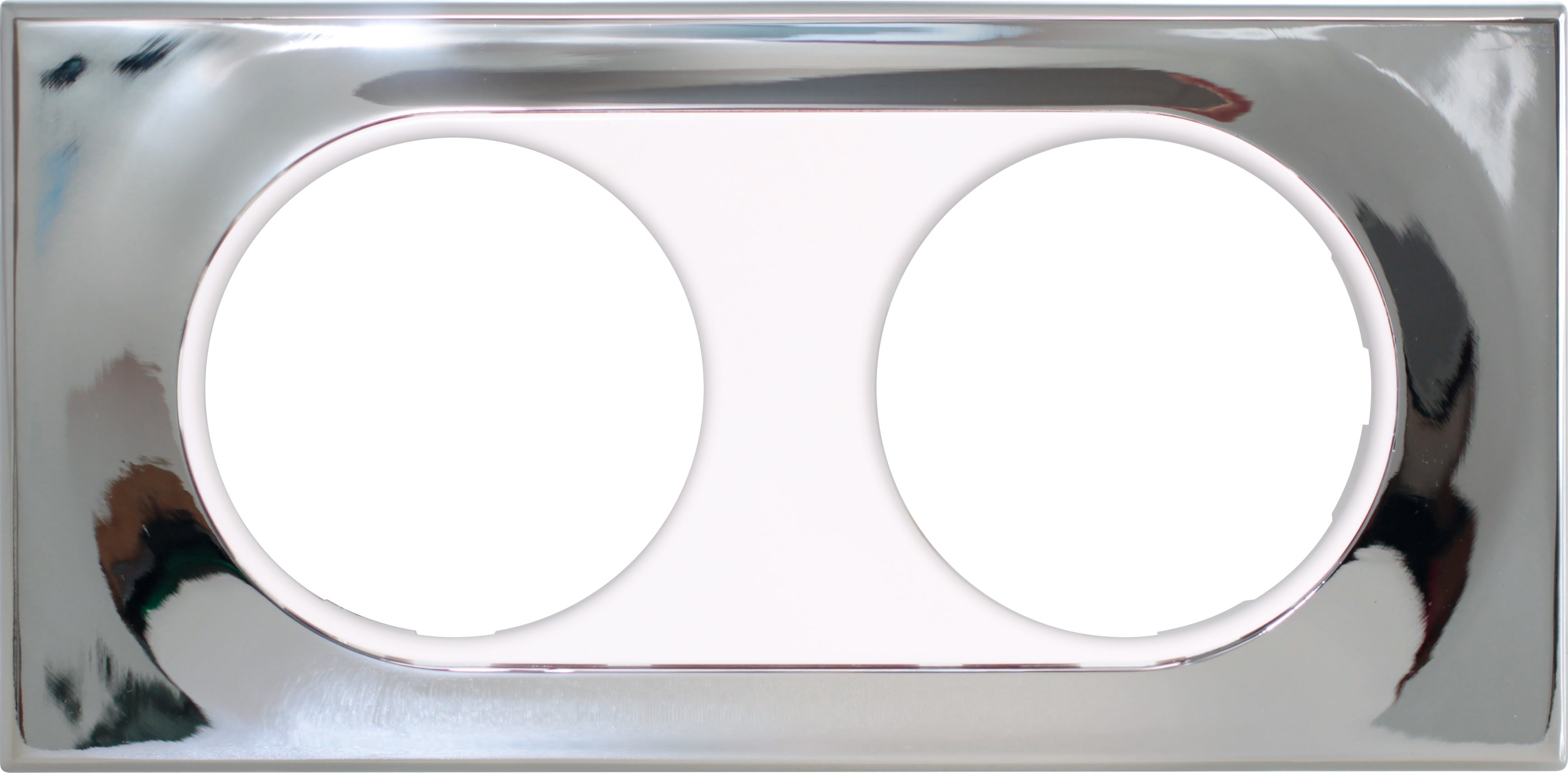 Eur Ohm - COMETE Plaque 2 postes MIRROR