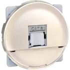 Eur Ohm - COMETE Prise RJ45 Multimédia STP Cat.6 Grade 3 TITANE