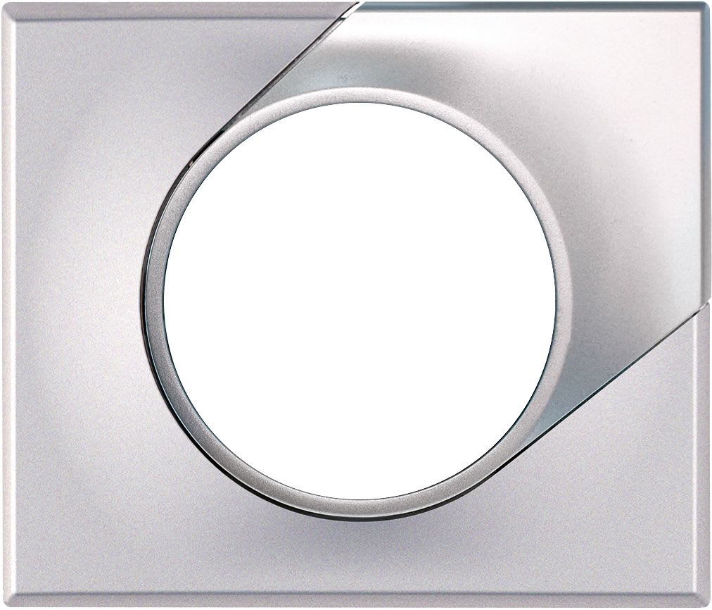 Eur Ohm - COMETE Plaque 1 poste SILVER