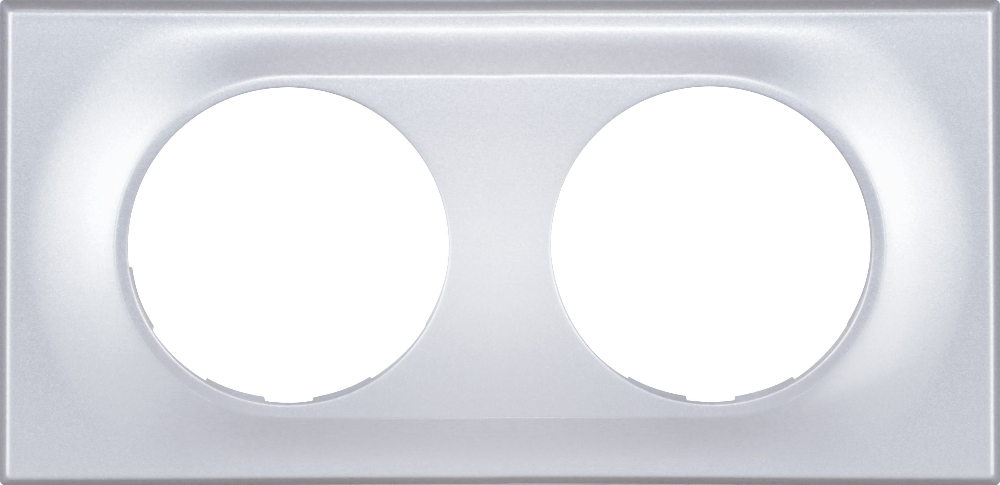 Eur Ohm - COMETE Plaque 2 postes SILVER