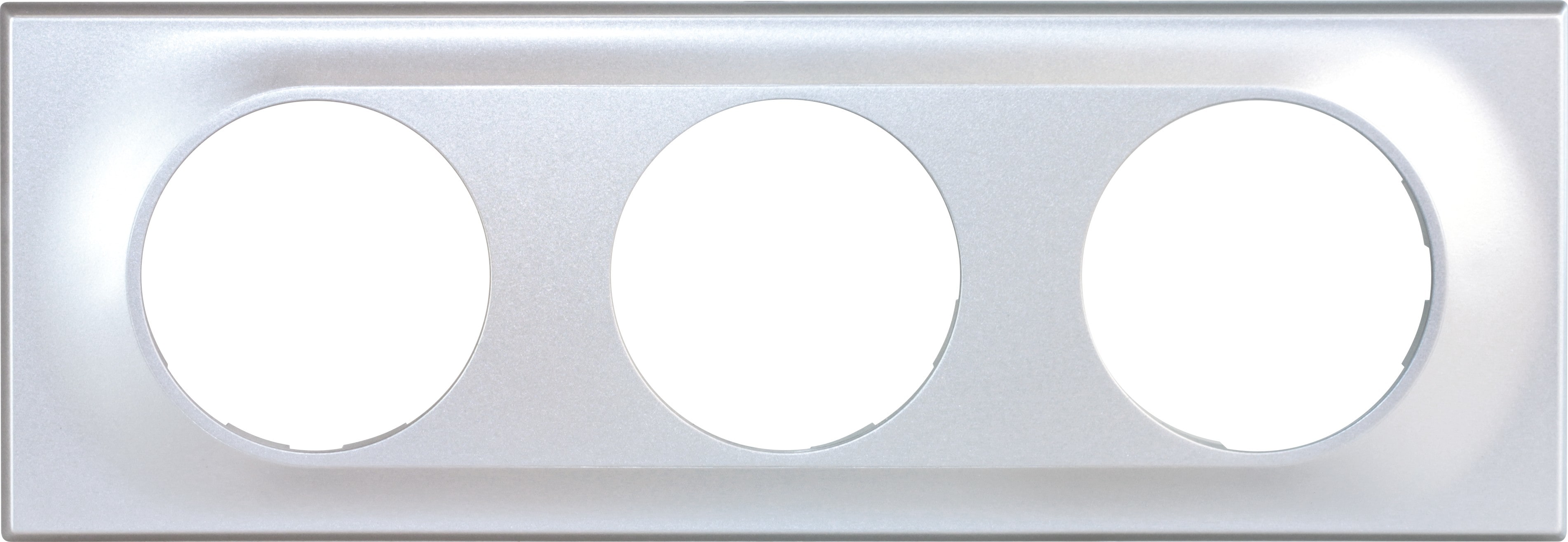 Eur Ohm - COMETE Plaque 3 positionstes SILVER