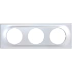 Eur Ohm - COMETE Plaque 3 positionstes SILVER