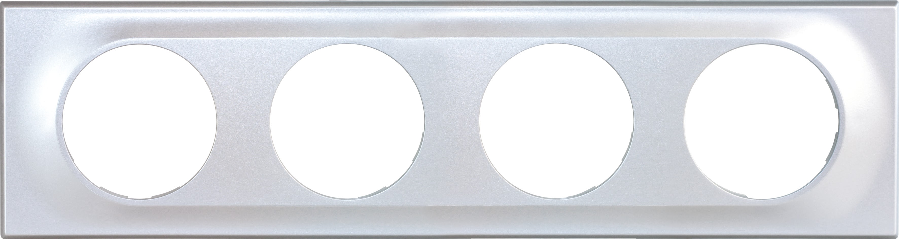 Eur Ohm - COMETE Plaque 4 postes SILVER
