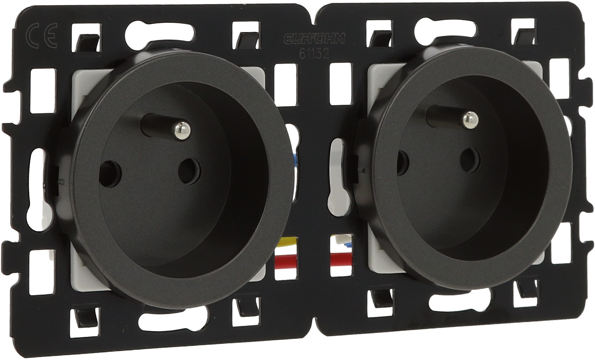 Eur Ohm - COMETE Prise Double 2P+T Pré-câblée VULCAIN