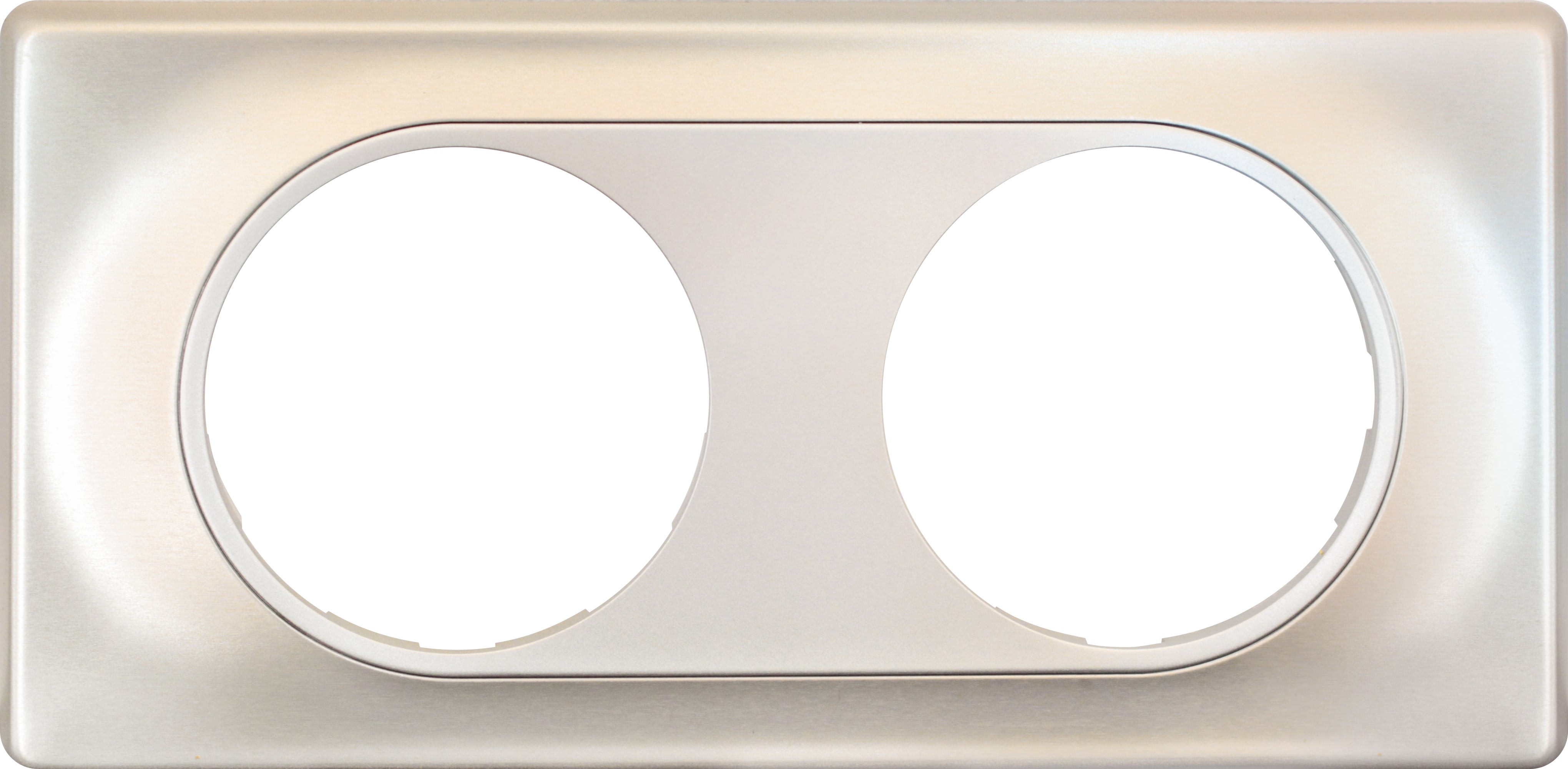 Eur Ohm - COMETE Plaque 2 postes TITANE