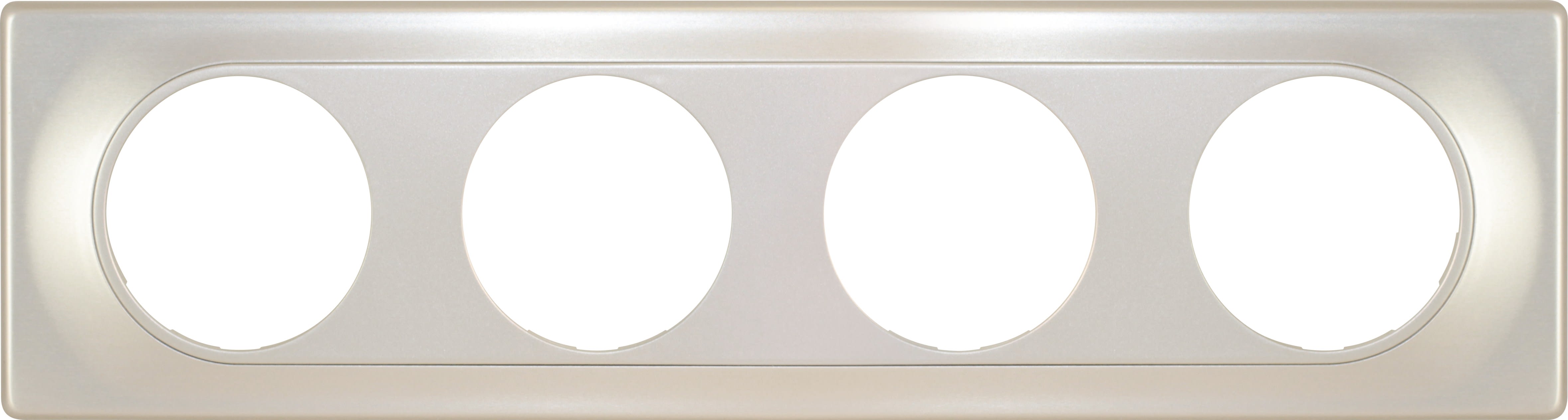 Eur Ohm - COMETE Plaque 4 postes TITANE