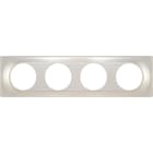 Eur Ohm - COMETE Plaque 4 postes TITANE