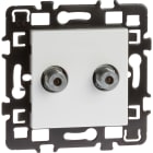 Eur Ohm - Prise TV F dble multi-serv.+ enj.