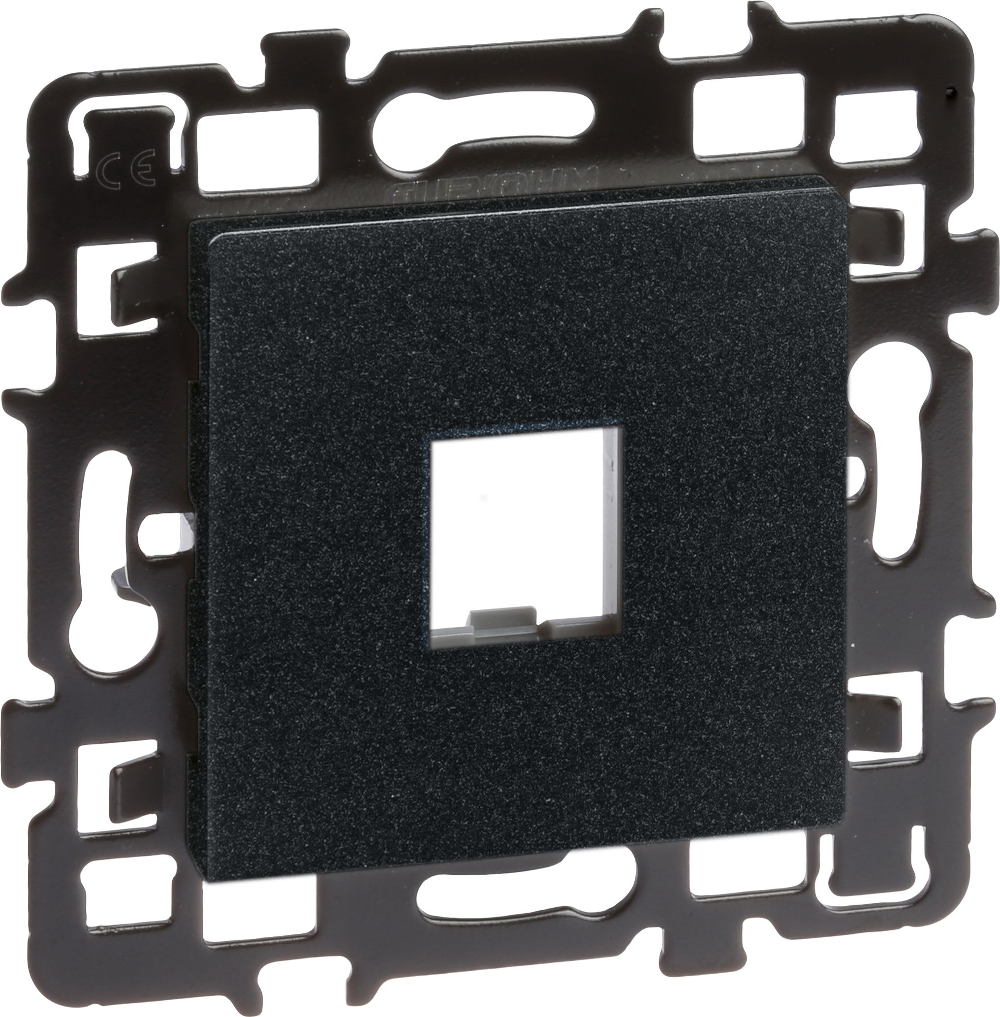 Eur Ohm - Cadre support RJ45 antracite
