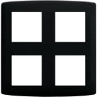 Eur Ohm - Plaque 2x2 postes anthracite