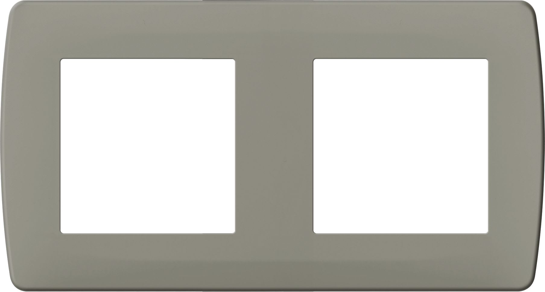 Eur Ohm - Plaque taupe 2 postes