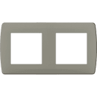 Eur Ohm - Plaque taupe 2 postes