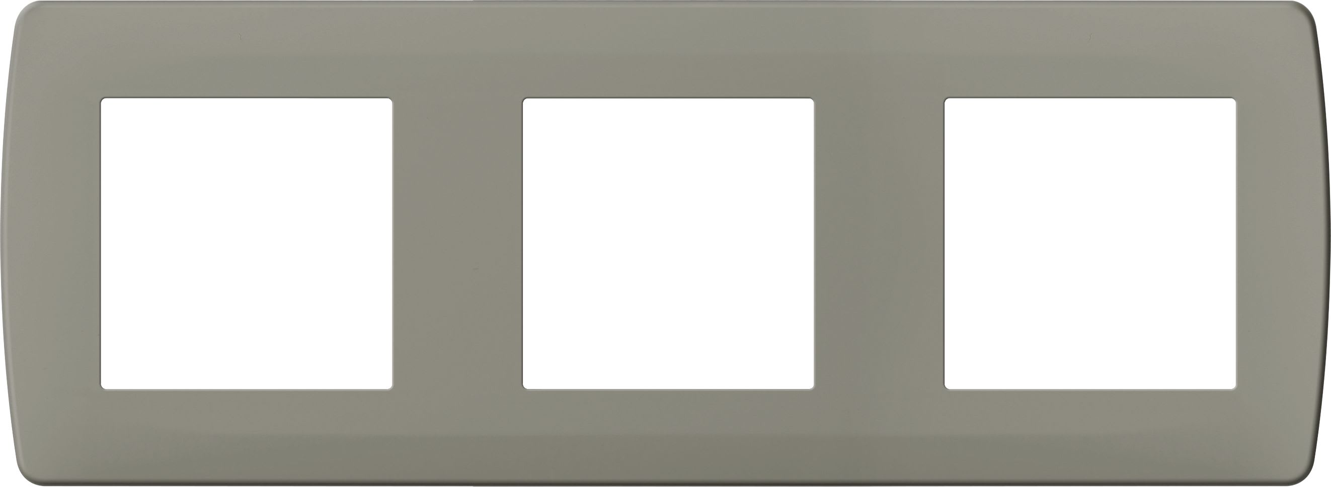 Eur Ohm - Plaque taupe 3 positionstes
