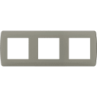 Eur Ohm - Plaque taupe 3 positionstes