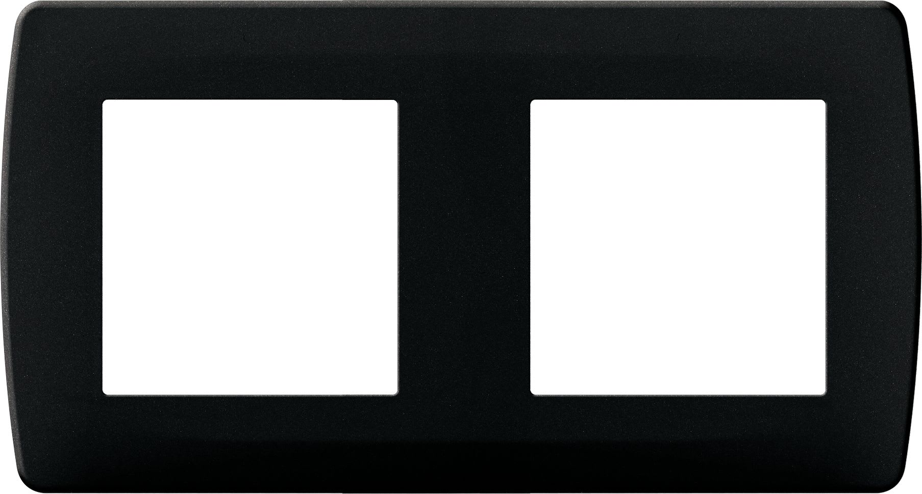 Eur Ohm - Plaque anthracite 2 postes