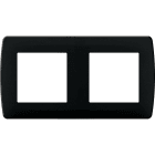 Eur Ohm - Plaque anthracite 2 postes