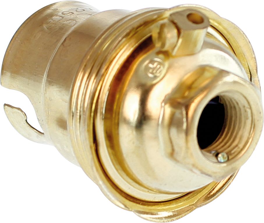 Eur Ohm - Douille B22 ac. lait. sple bague