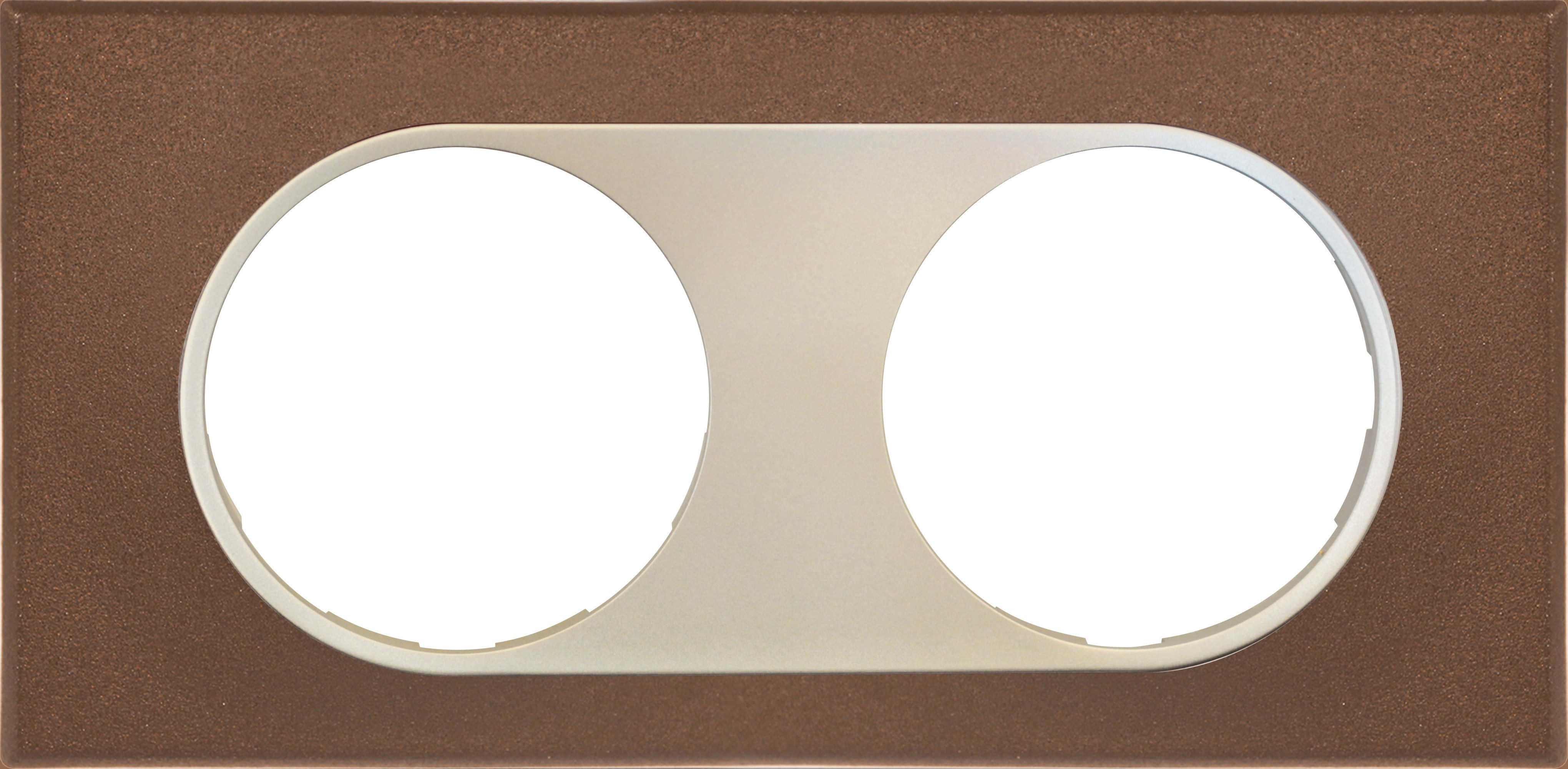 Eur Ohm - COMETE Plaque 2 postes FUTURE