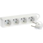 Eur Ohm - Bloc4pr.2P+T blanc s.int 3G1 1m