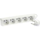 Eur Ohm - Bloc5pr.2P+T blanc s.int 3G1 1m