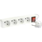 Eur Ohm - Bloc4pr.2P+T blanc inter. 3G1 1m