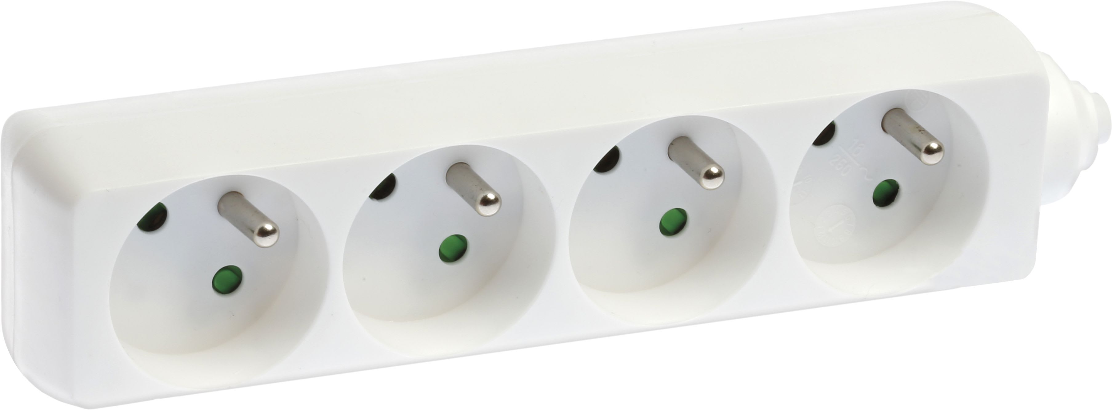 Eur Ohm - Bloc4pr.2P+T blanc à monter