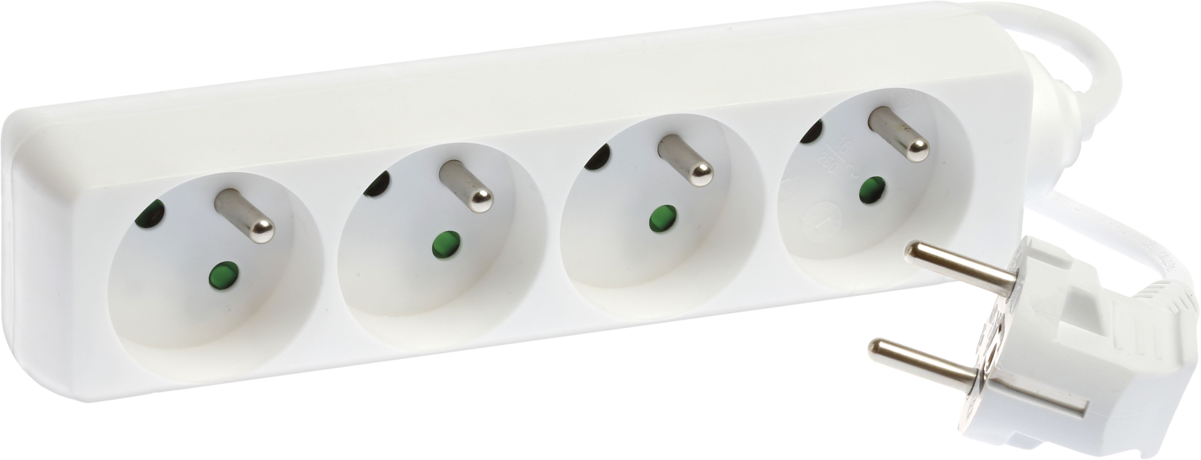 Eur Ohm - Bloc3pr.2P+T blanc int 3G1,5mm² 1,5m