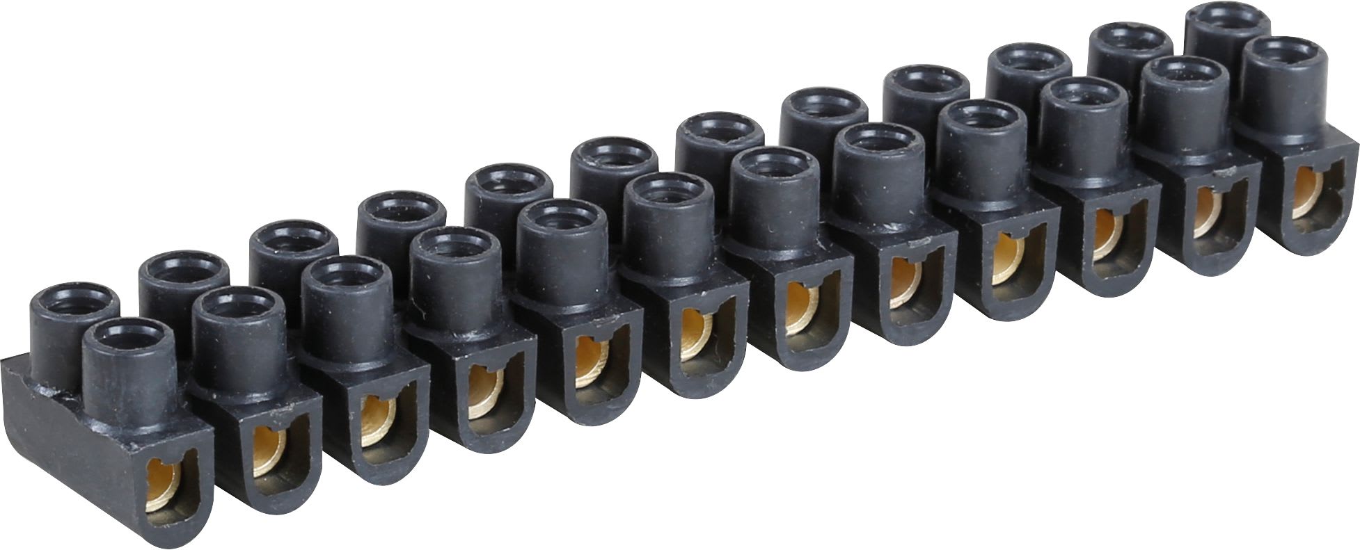 Eur Ohm - Barrette laiton noire 2,5 mm²