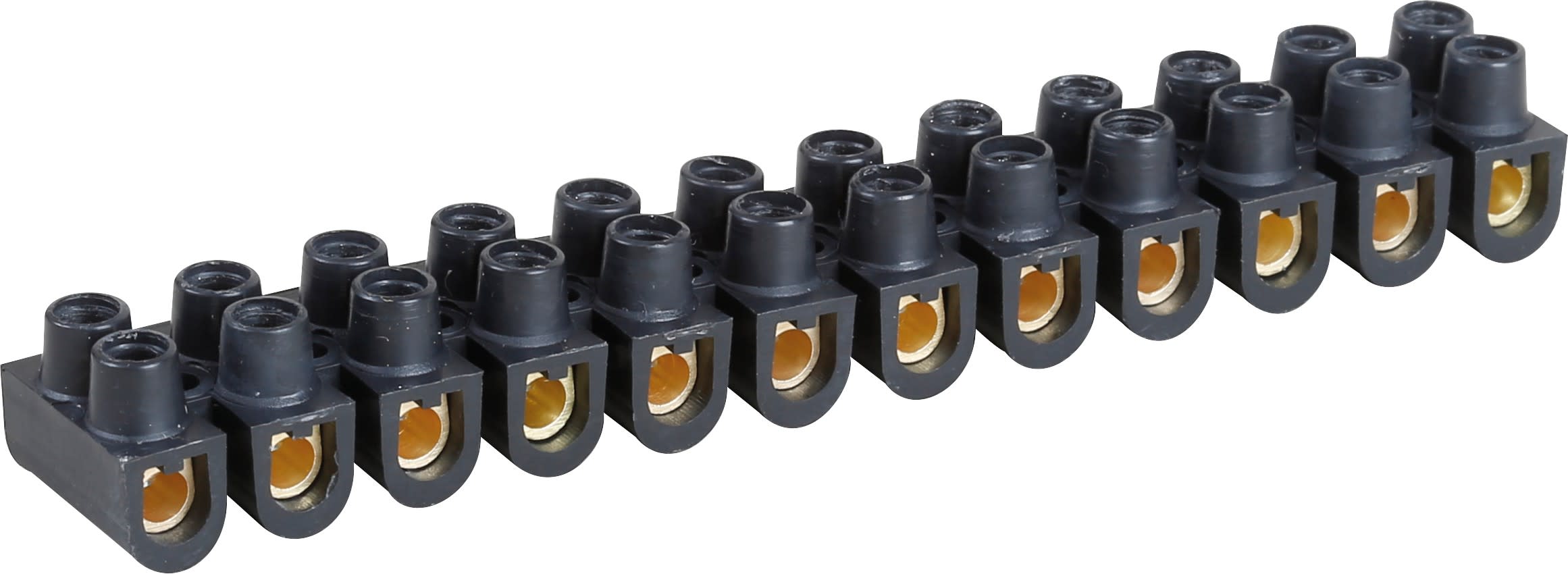 Eur Ohm - Barrettes laiton noire 6 mm² (etiq.uni.)