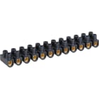 Eur Ohm - Barrette laiton noire10 mm² (étiquette unitaire)