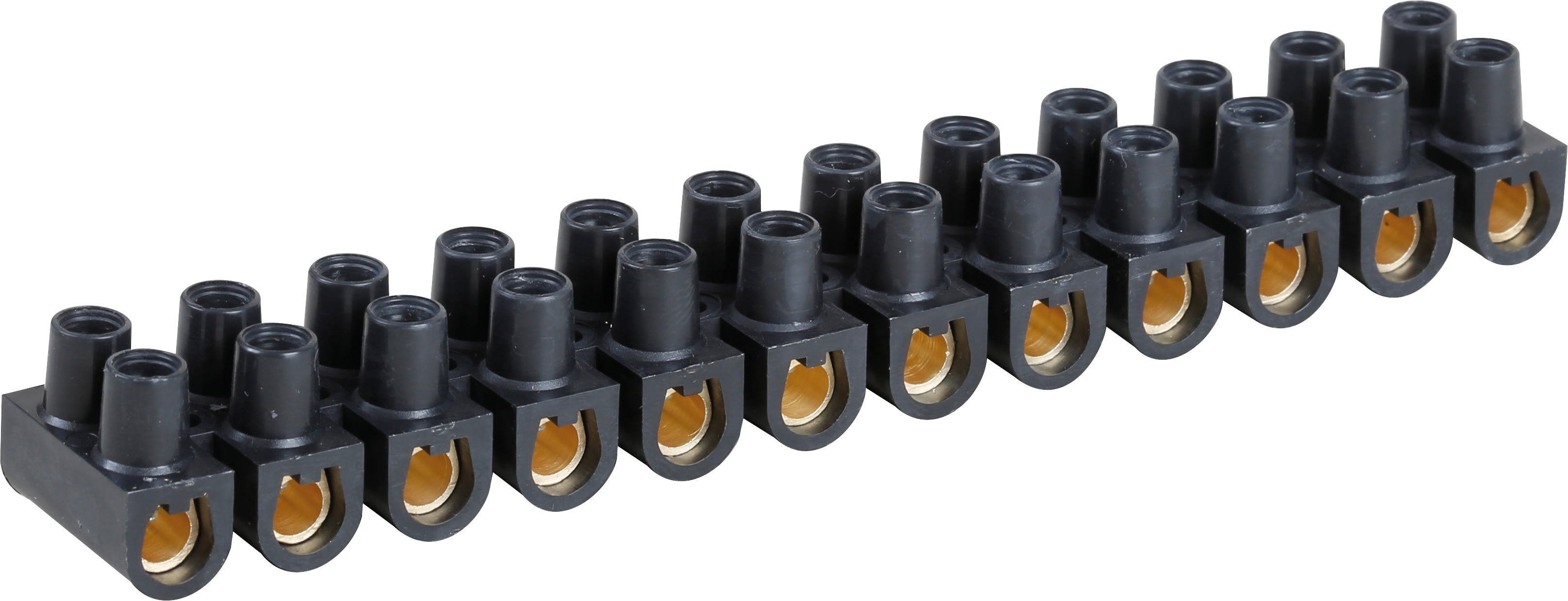 Eur Ohm - Barrette laiton noire 16 mm² (étiq uni.)