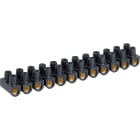 Eur Ohm - Barrette laiton noire 16 mm² (étiq uni.)