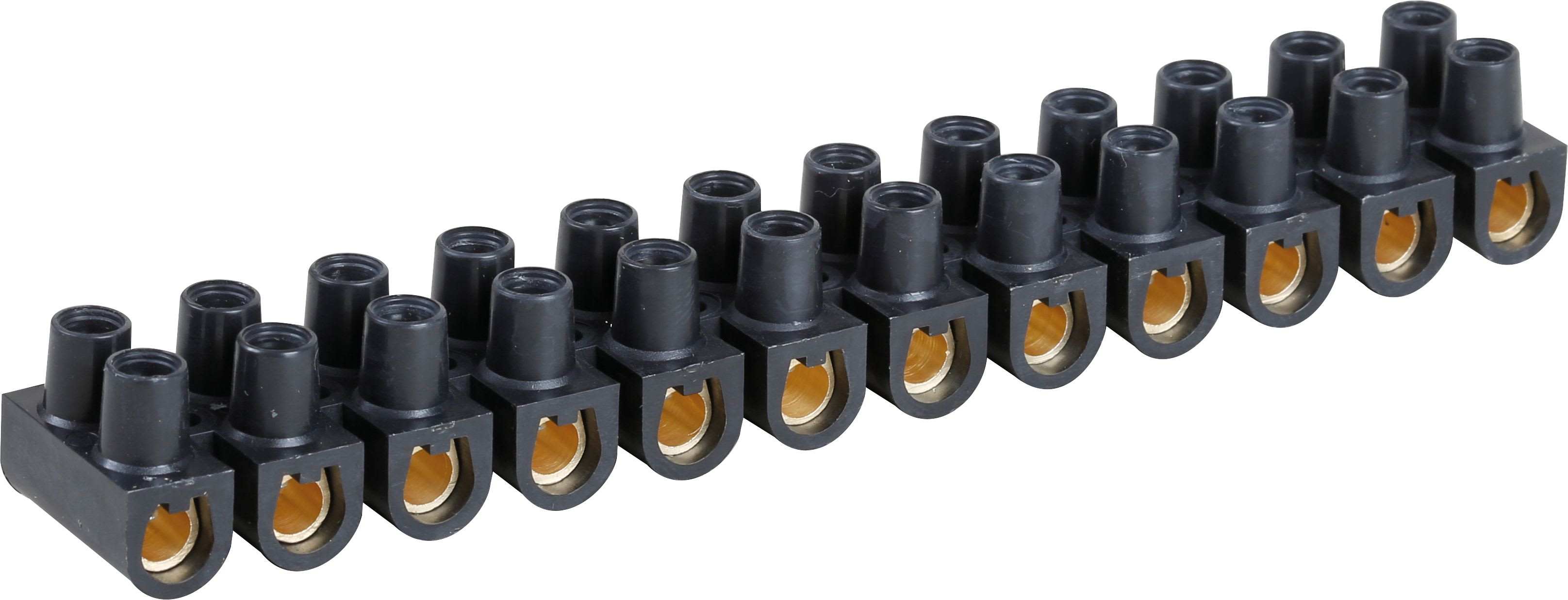 Eur Ohm - Barrette laiton noire 16 mm²