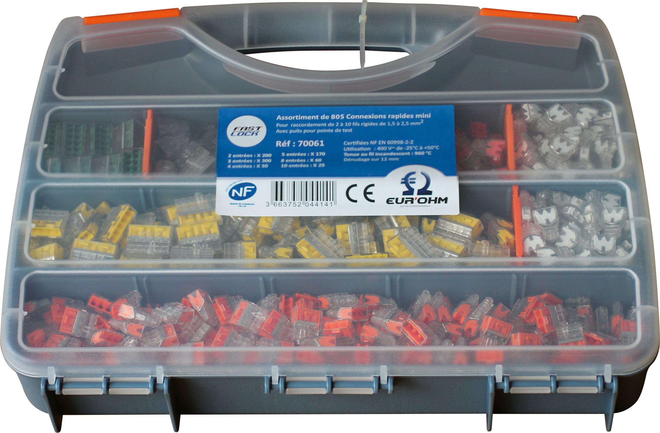 Eur Ohm - Mallette de 805 cxions rap