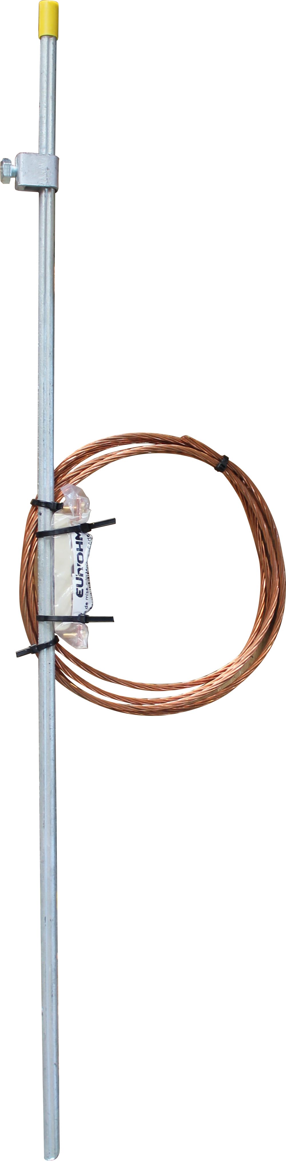 Eur Ohm - Kit piquet galva 1m + barette de terre + 3m cablette 25²
