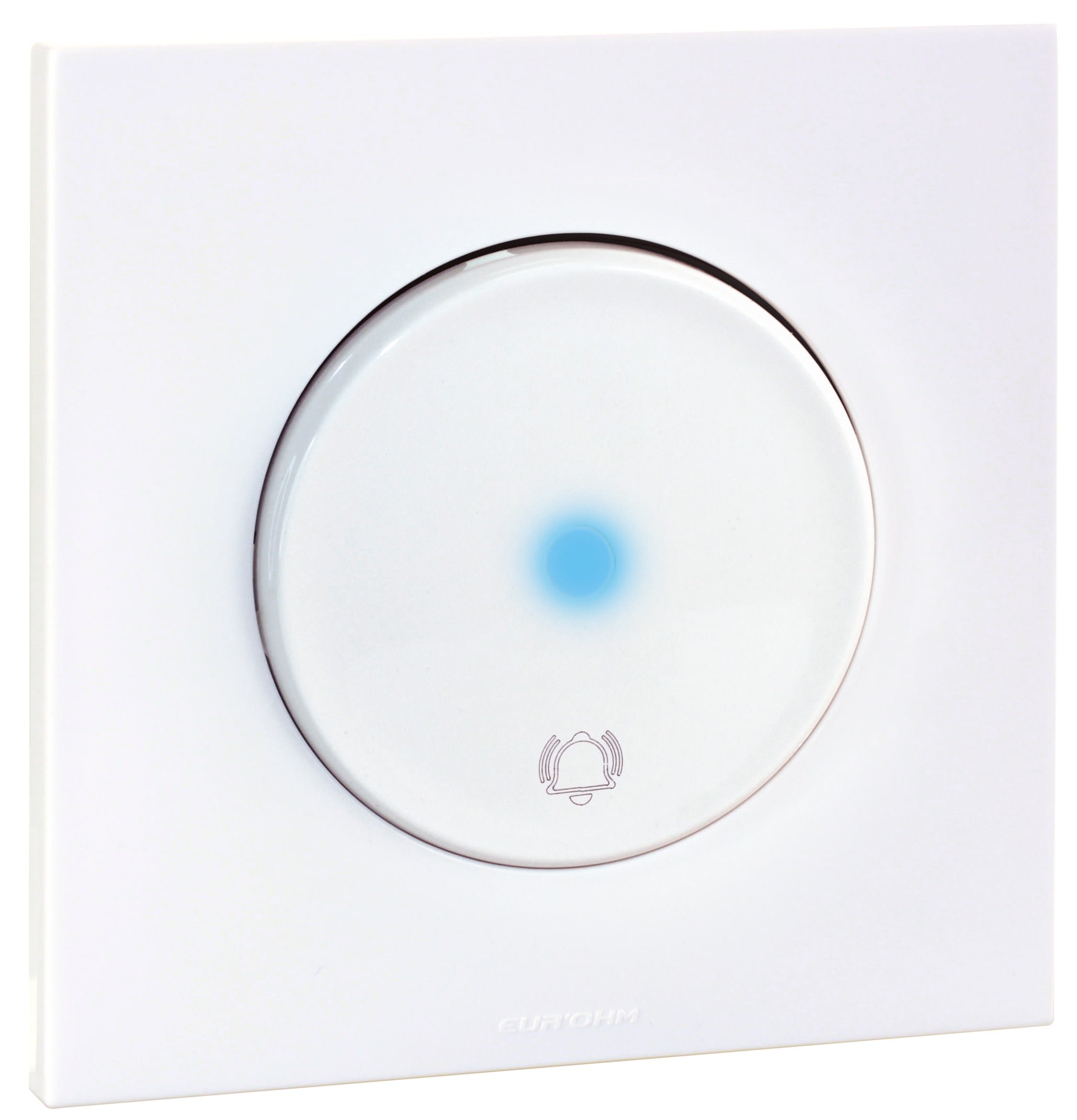 Eur Ohm - SQUARE - BP lumineux carillon + plaque+ griffes - BLC