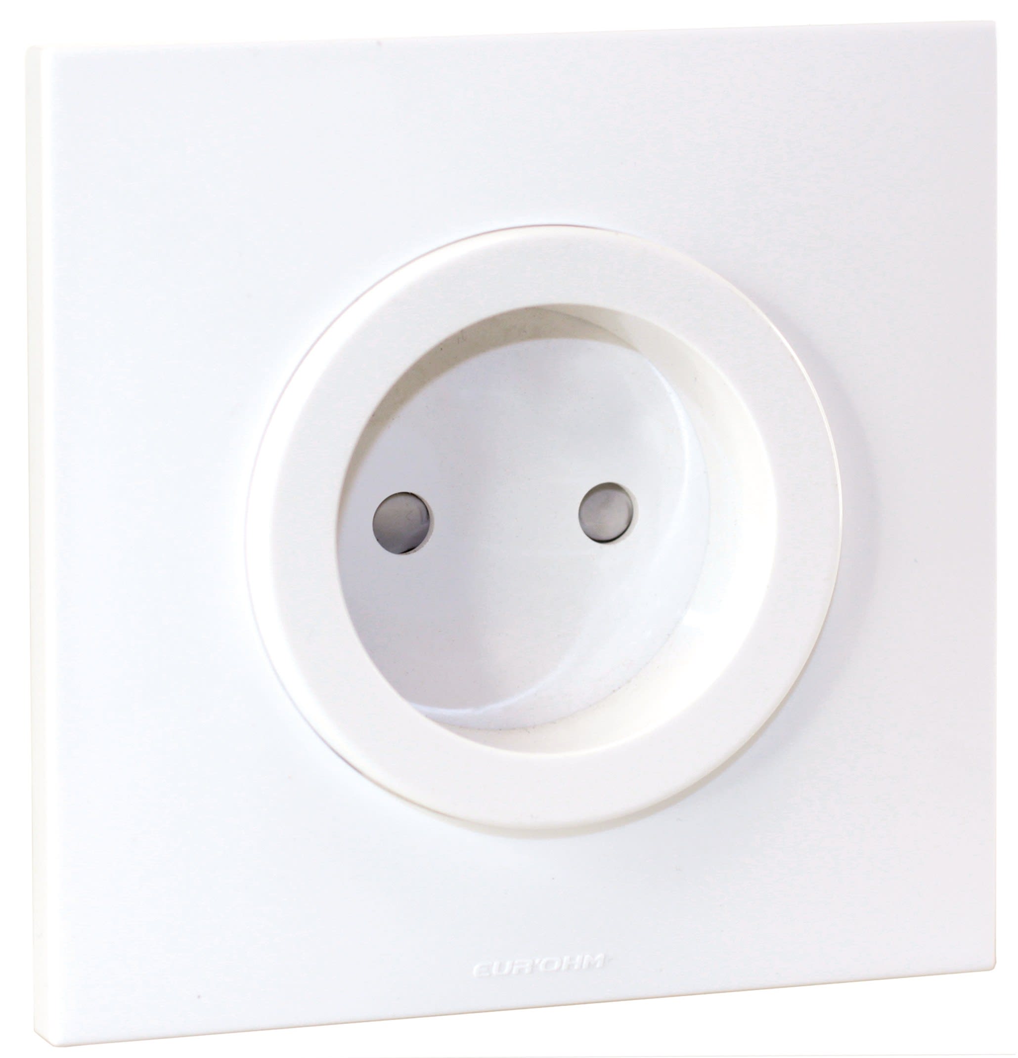 Eur Ohm - SQUARE - PC 2P + plaque + griffes - BLC