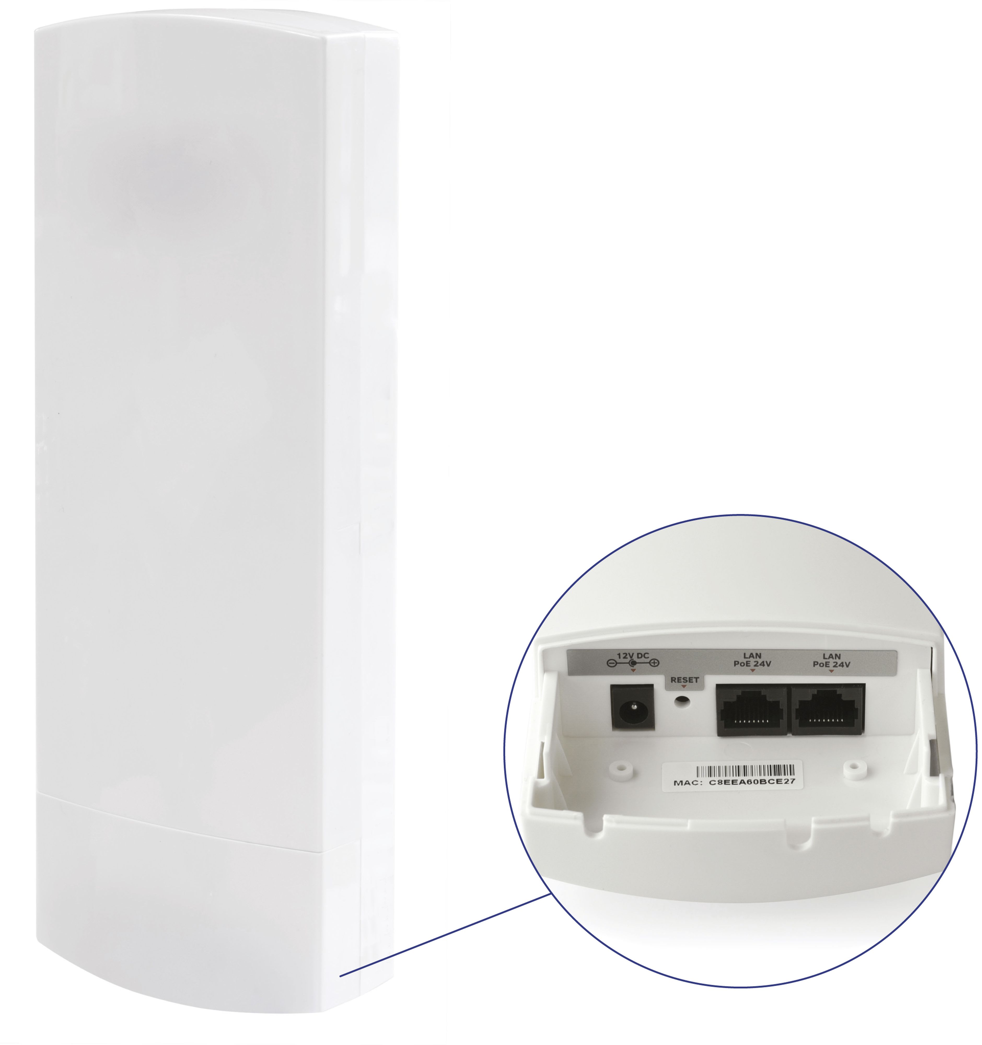 Acie Automatisme - Pont radio émetteur ou récepteur por système ip 5,8 ghz portée 2 km extensible