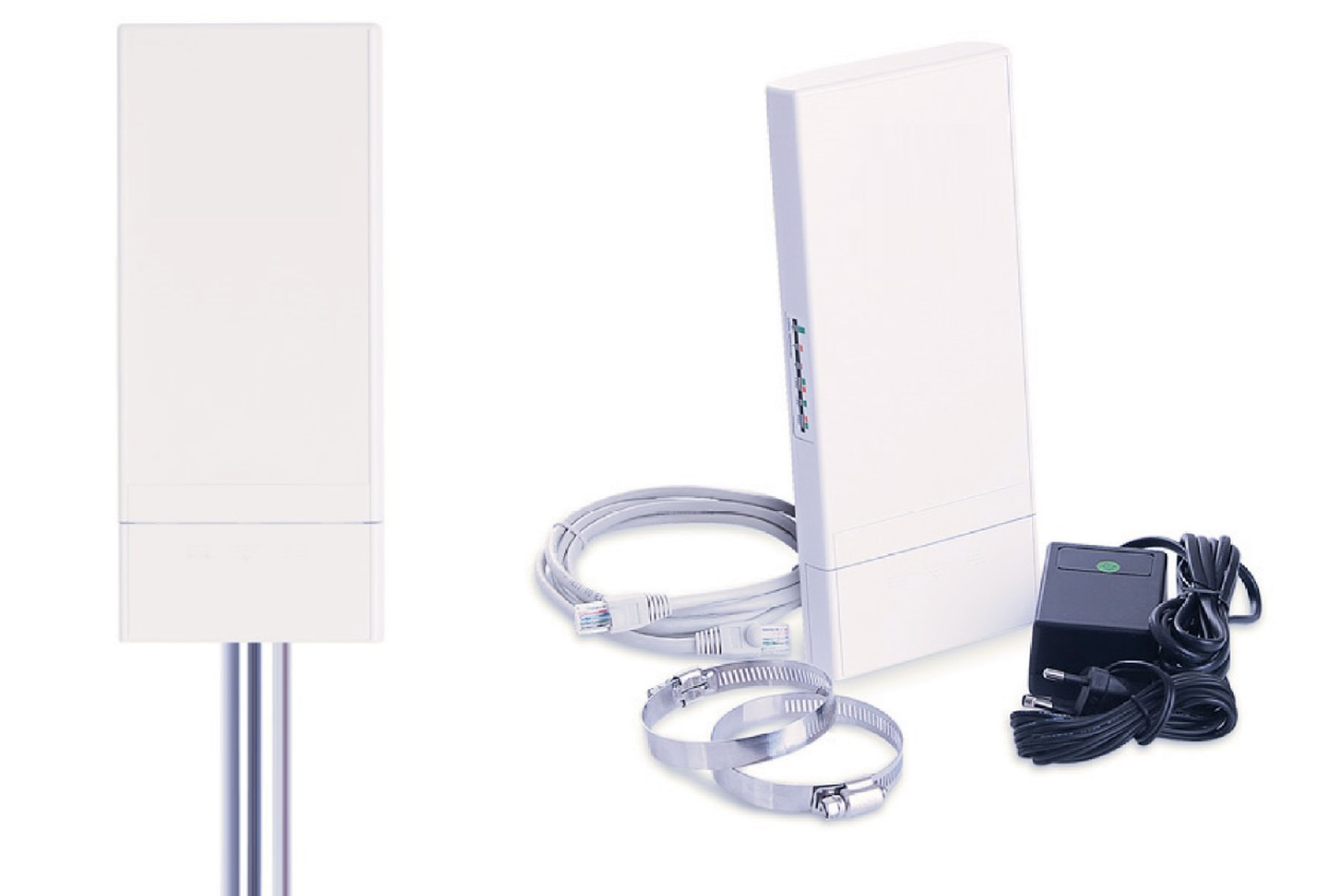 Acie Automatisme - kit émetteur récepteur internet/ethernet 2km à vue 8 canaux 5,8 ghz bi-direc