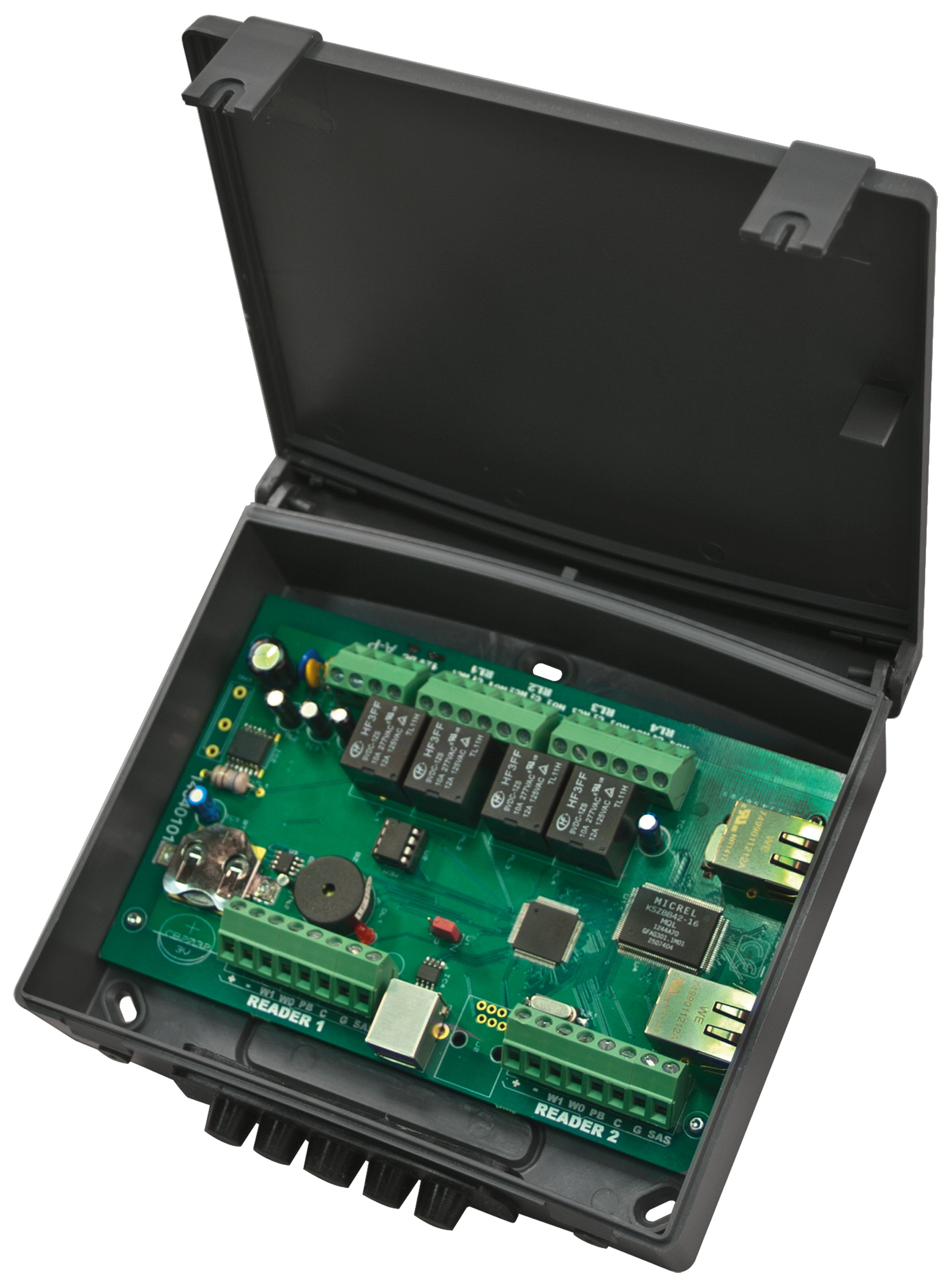 Acie Automatisme - Contrôleur ip pour 2 lecteurs ou portes boîtier abs 12v web server intégré