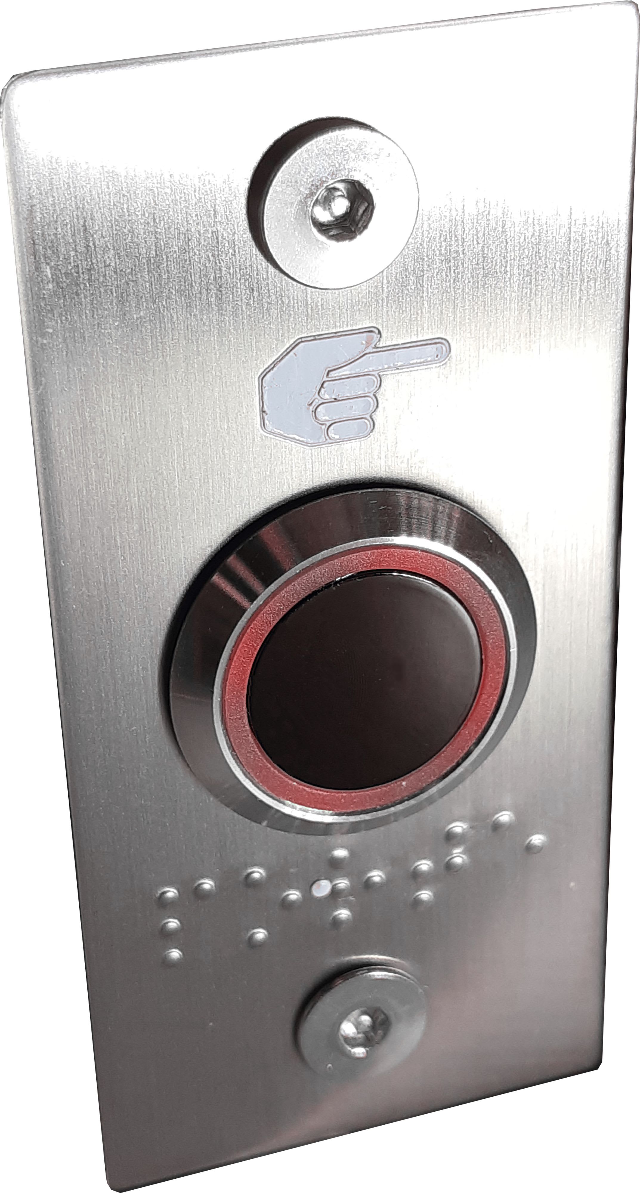 Acie Automatisme - Bouton poussoir no/nf, boîtier inox, avec anneau lumineux, montage encastré