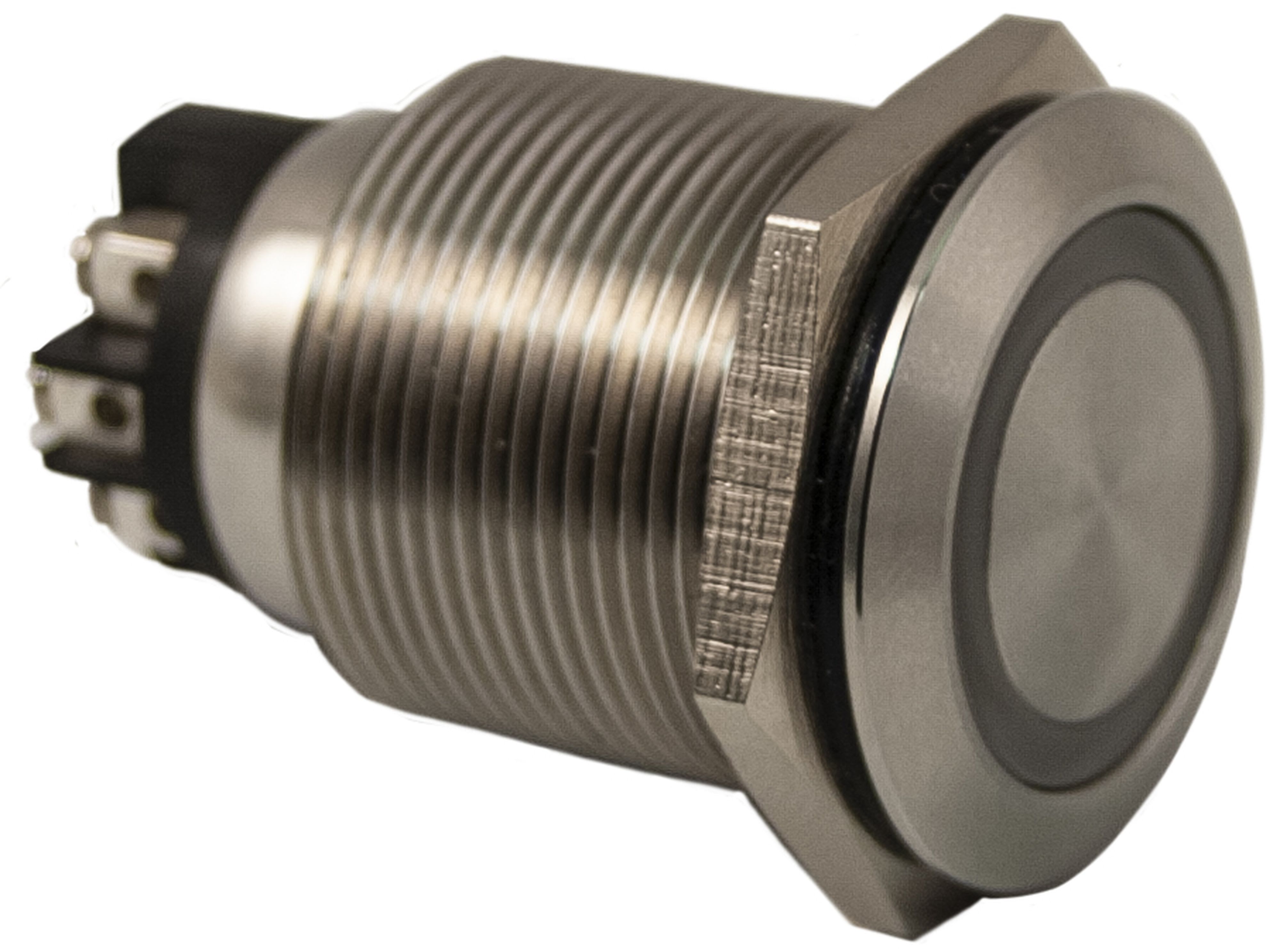 Acie Automatisme - Bouton poussoir inox ,no/nf, avec anneau lumineux